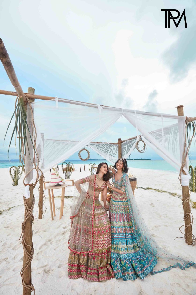 Beach Wedding With These Falguni Shane Peacock Lehengas 9057