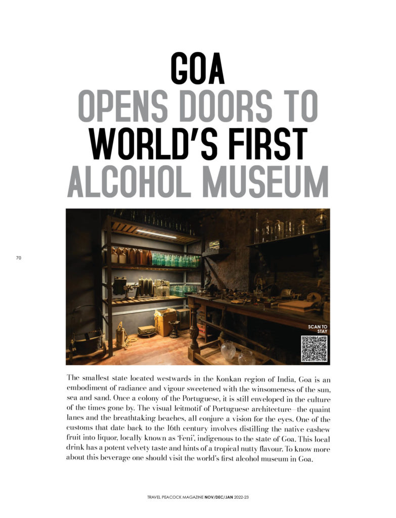 GOA OPENS DOORS TO WORLD’S FIRST ALCOHOL MUSEUM